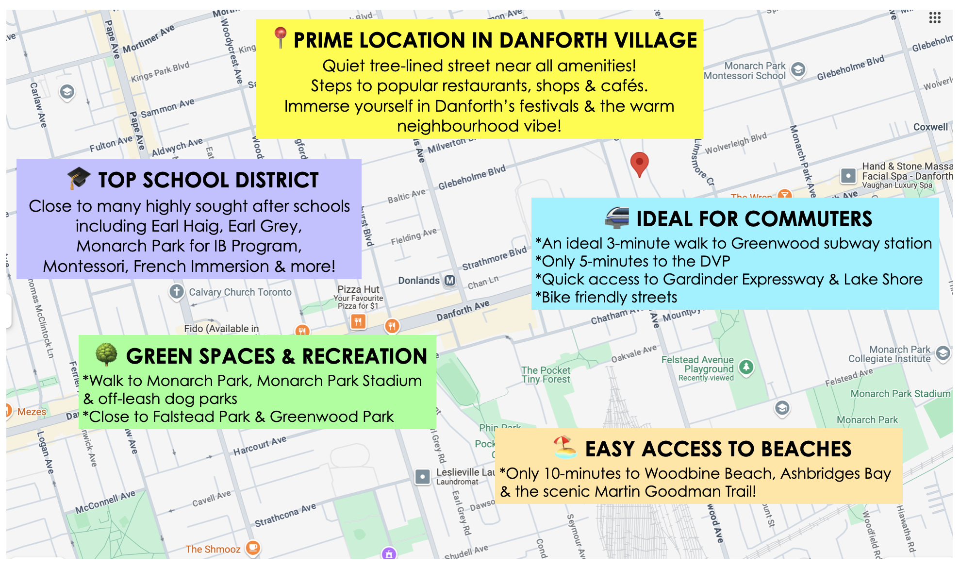 danforth village map